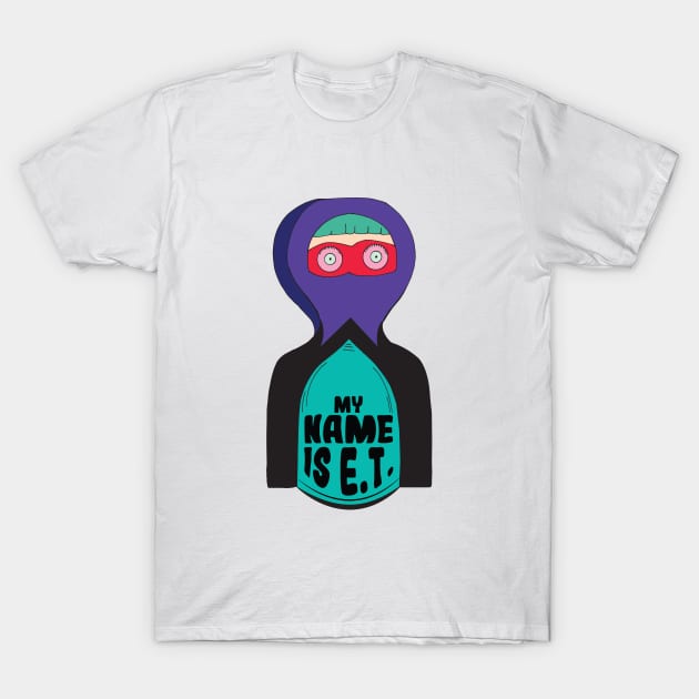E.T. Go Home! T-Shirt by Brains